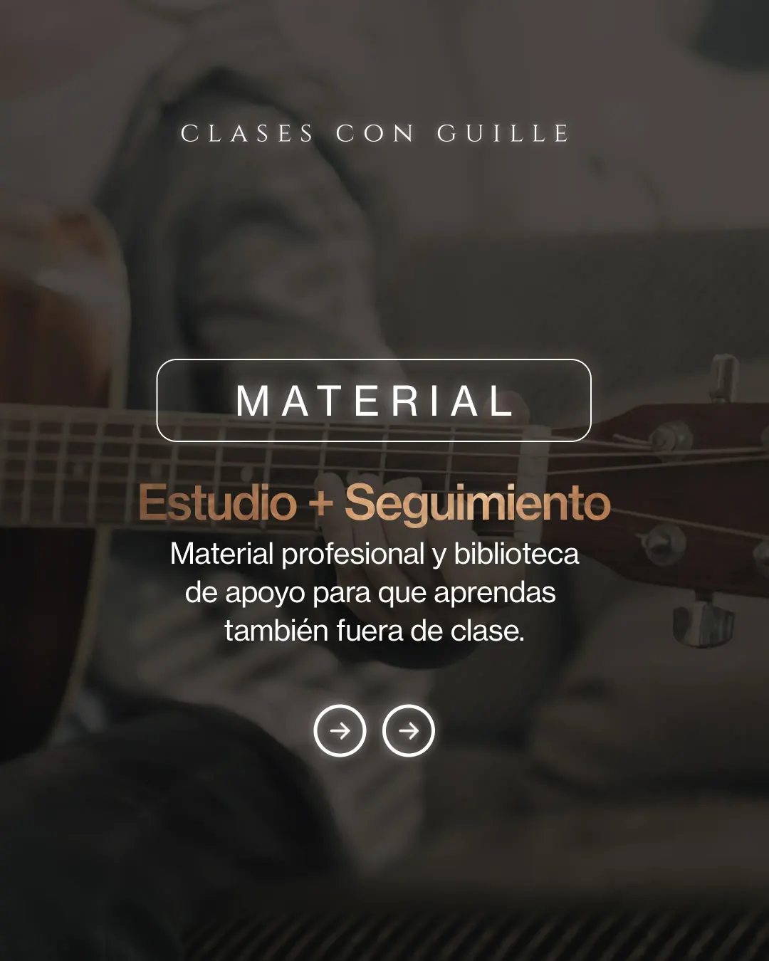 Material: estudio y seguimiento. Material profesional y biblioteca de apoyo para que aprendas también fuera de clase.